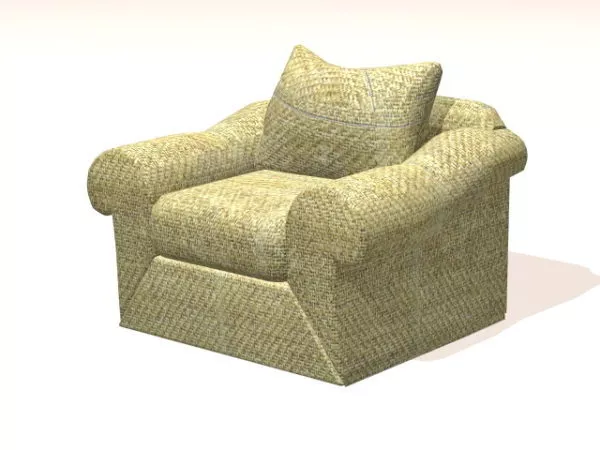 Fabric Accent Chair 3d model Fabric Accent Chair 3d model