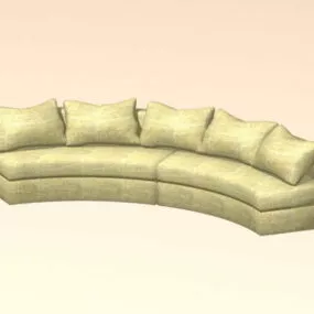 Curved Conversation Sofa 3d model