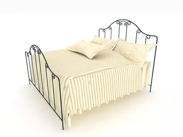 French Iron Bed 3d model French Iron Bed 3d model