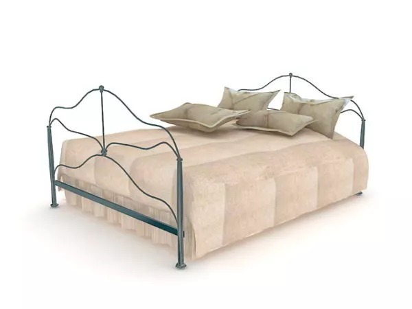 Contemporary Metal Bed 3d model Contemporary Metal Bed 3d model