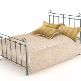 Antique Iron Bed 3d model