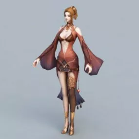 Beautiful Elf Woman Rig 3d model