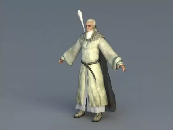 Gandalf The White Wizard 3d model Gandalf The White Wizard 3d model