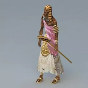 Animated Pharaoh Mummy 3d model