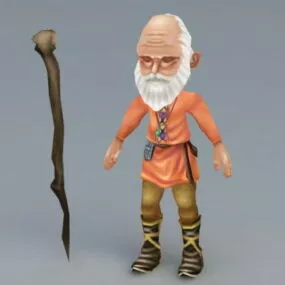 Old Grandfather 3d model