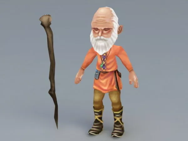 Old Grandfather 3d model Old Grandfather 3d model