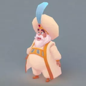 Cartoon King Rig 3d model