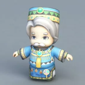 Anime Old King 3d model