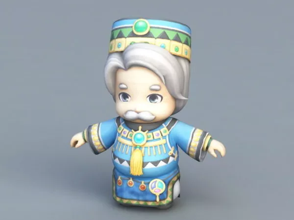 Anime Old King 3d model Anime Old King 3d model