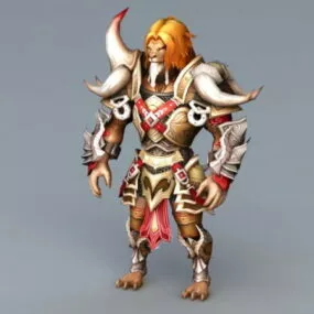 Werelion Lion Warrior Rig 3d model