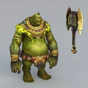Cyclops Warrior With Axe 3d model