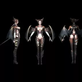 Beautiful Devil Girl 3d model