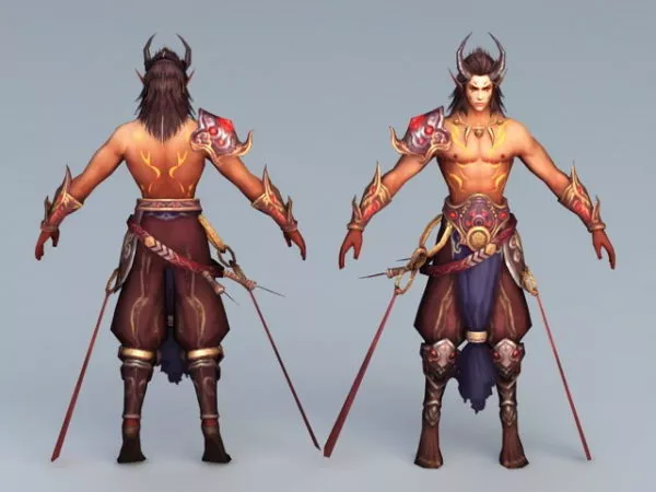 Ancient Barbarians Warrior 3d model Ancient Barbarians Warrior 3d model