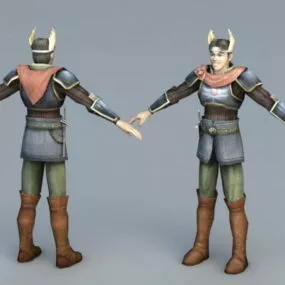 Anime Boy Warrior 3d model