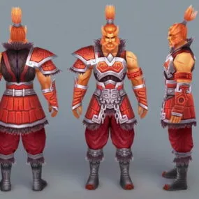 Male Barbarian Warrior 3d model