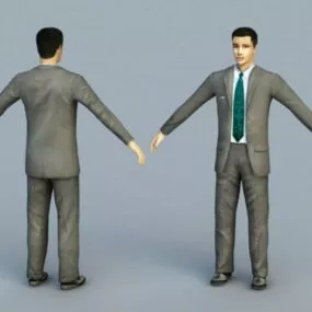 Young Businessman Rig 3d model