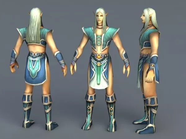 Young Male Elf 3d model Young Male Elf 3d model