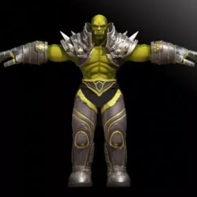 Male Orc Warrior 3d model