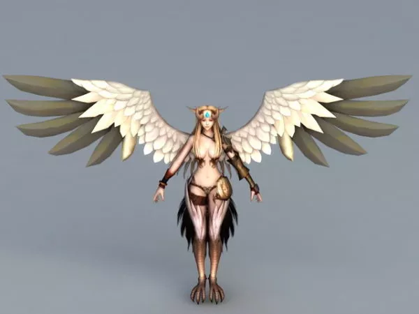 Harpy Warrior Rig 3d model Harpy Warrior Rig 3d model