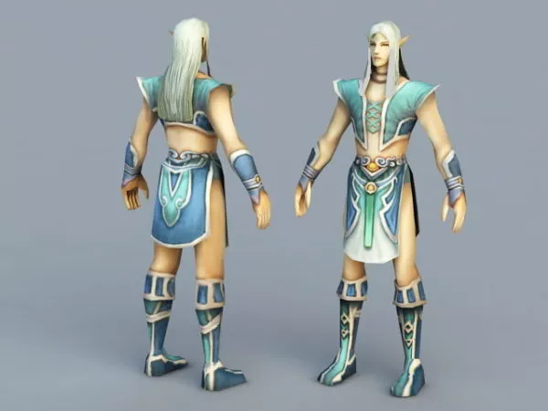 Anime Male Elf 3d model Anime Male Elf 3d model