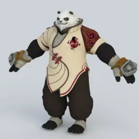 Panda Warrior 3d model
