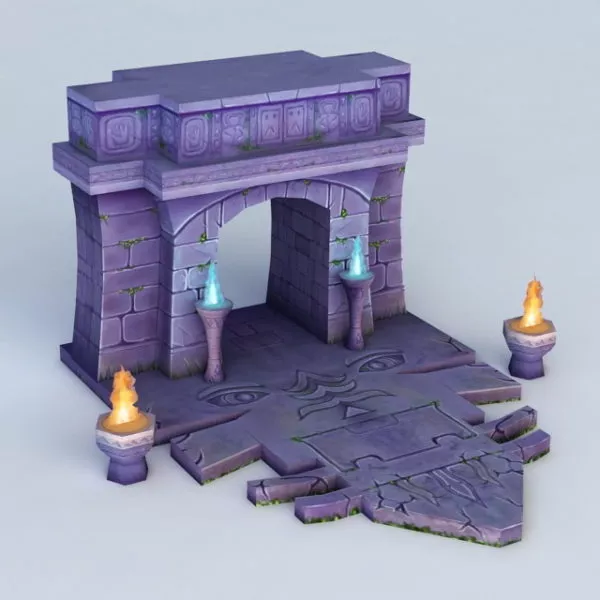 Auschwitz Building Gates 3d model