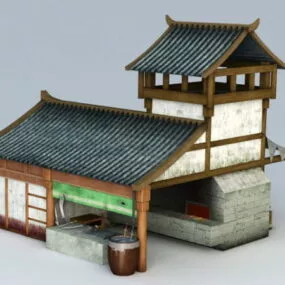 Chinese Blacksmith Building 3d model