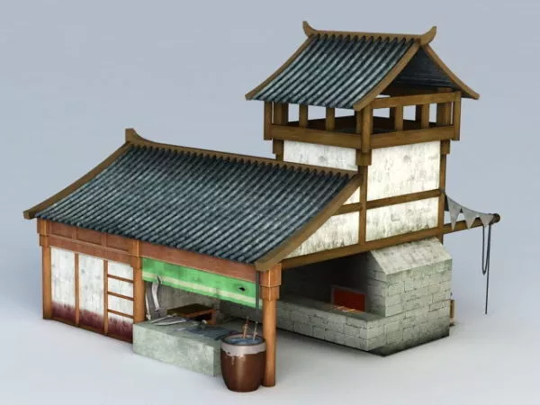 Chinese Blacksmith Building 3d model Chinese Blacksmith Building 3d model
