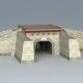 Ancient China City Gate 3d model