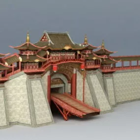 Ancient China City Wall 3d model