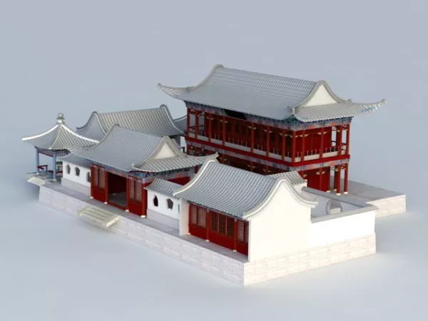 Chinese Courtyard House 3d model Chinese Courtyard House 3d model
