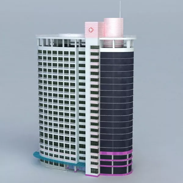 Modern City Hospital 3d model Modern City Hospital 3d model