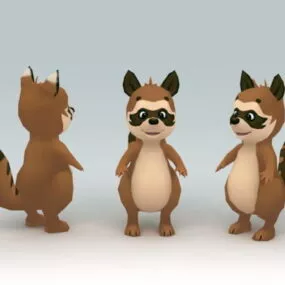 Low Poly Raccoon 3d model
