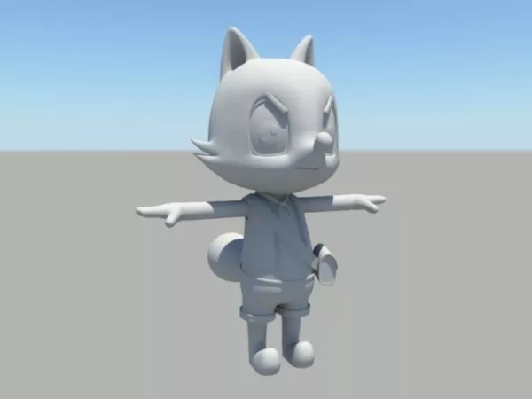 Cartoon Fox Animal Lowpoly 3d model