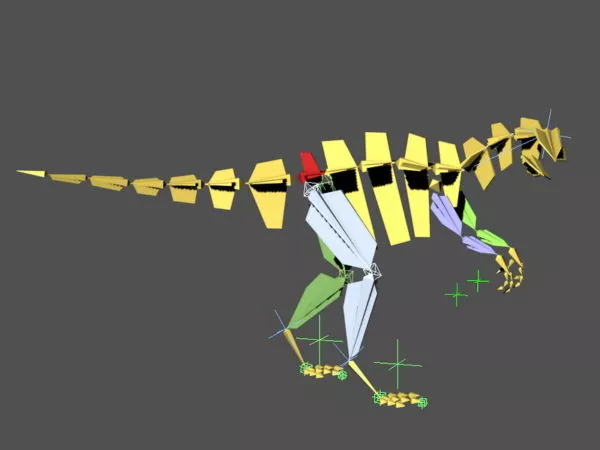 Dinosaur Walking Animated & Rig 3d model Dinosaur Walking Animated & Rig 3d model