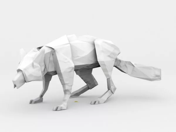 Robot Wolf, Cyber Wolf Character 3d model