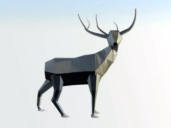 Beautiful Deer Lowpoly 3d model