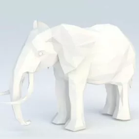 Low Poly Elephant 3d model