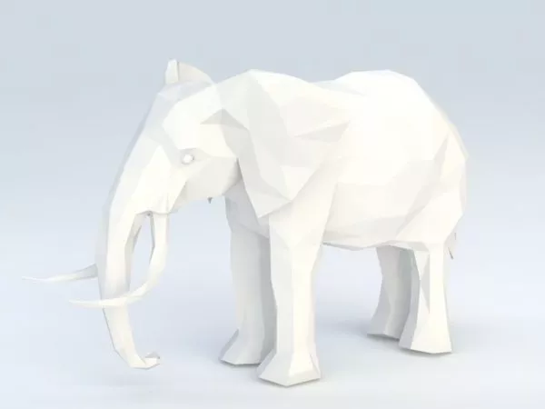 Low Poly Elephant 3d model Low Poly Elephant 3d model