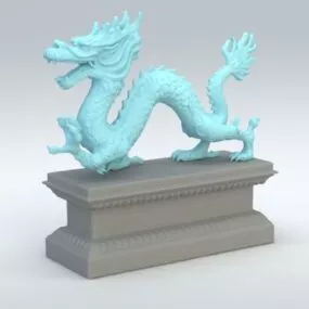 Chinese Dragon Sculpture 3d model