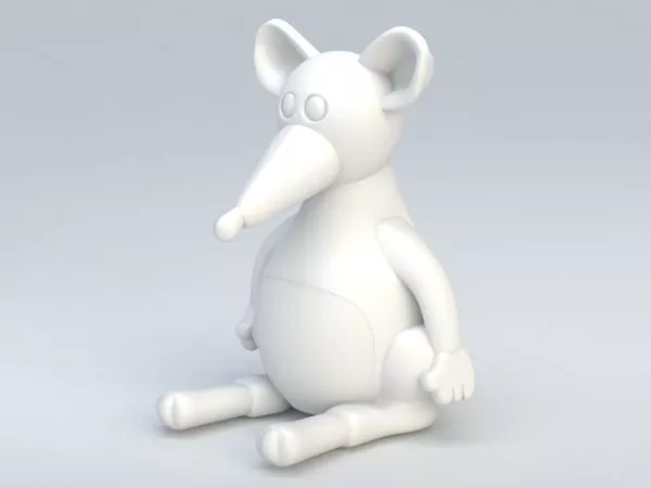 Cartoon Rat Character 3d model