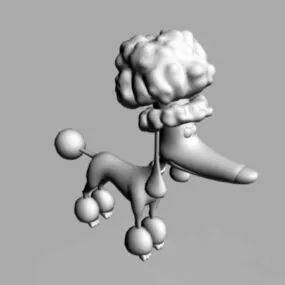 Noble Dog Cartoon Rig 3d model