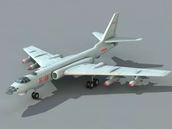 Chinese Xian H-6 Bomber 3d model Chinese Xian H-6 Bomber 3d model
