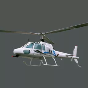Private Helicopter 3d model
