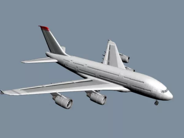Airbus A380 Passenger Airliner 3d model