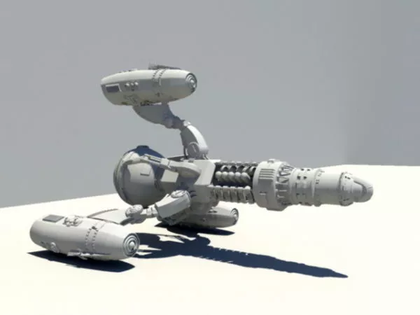 Sci-fi Starship 3d model Sci-fi Starship 3d model