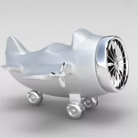 Metal Airplane Ornament 3d model