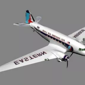 Dc-3 Airplane 3d model