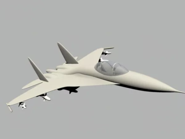Su-27 Fighter Aircraft 3d model Su-27 Fighter Aircraft 3d model