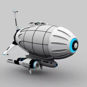 Sci-fi Airship 3d model